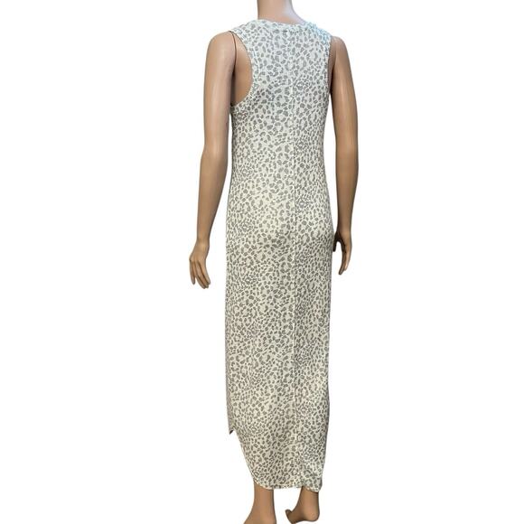 Z Supply Luna Hacci Knit Maxi Tank Dress Small Spotted Animal Print Ribbed Cozy - Picture 4 of 8